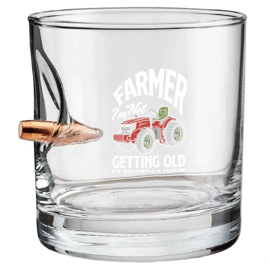 Farmer I'm Not Getting Old Funny Farmer Gift Bullet Whiskey Glasses