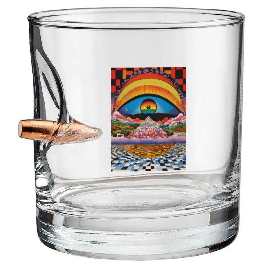 Bullet Whiskey Glasses: "Psychedelic Odyssey: Wearable Art for th