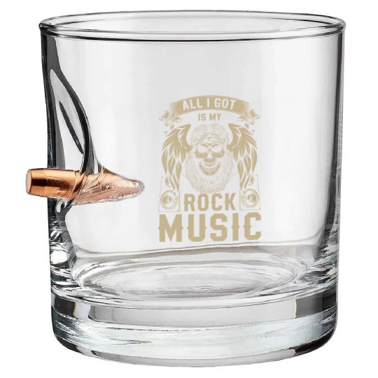 Rock Band Guitar Bullet Whiskey Glasses