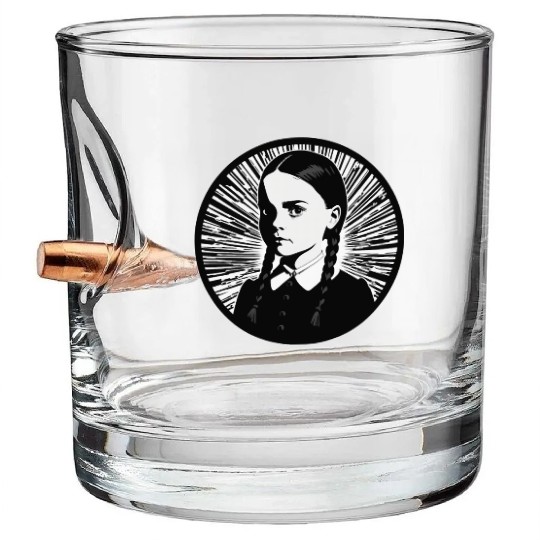Wednesday Addams Bullet Whiskey Glasses