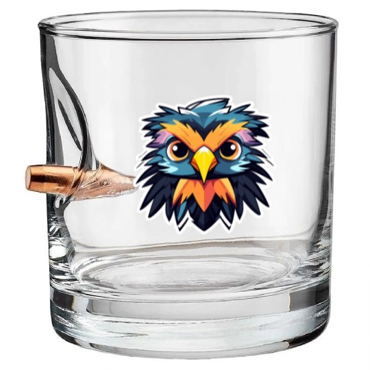 Eagle Bird Illustration Bullet Whiskey Glasses