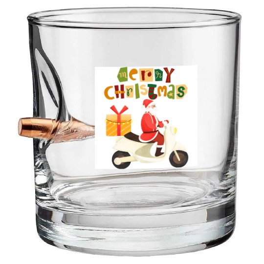 merry christmas Bullet Whiskey Glasses
