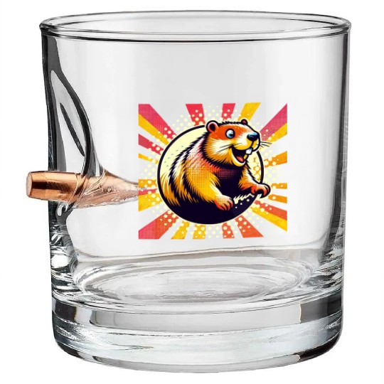 Groundhog Day 2024 Enthusiast February 2nd Bullet Whiskey Glasses