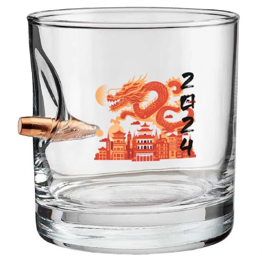 Year Of The Dragon Bullet Whiskey Glasses | chinese lanterns