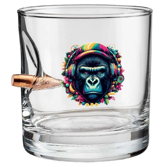 Jungle Animal Nature Adventure with Gorilla Music Bullet Whiskey Glasses
