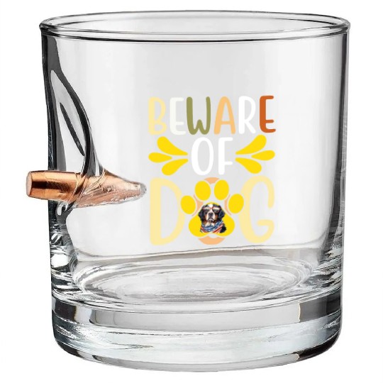 Beware Of Dog Bullet Whiskey Glasses