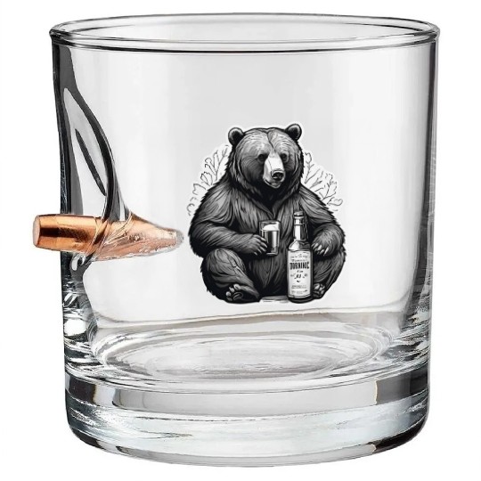 grizzly bear Bullet Whiskey Glasses