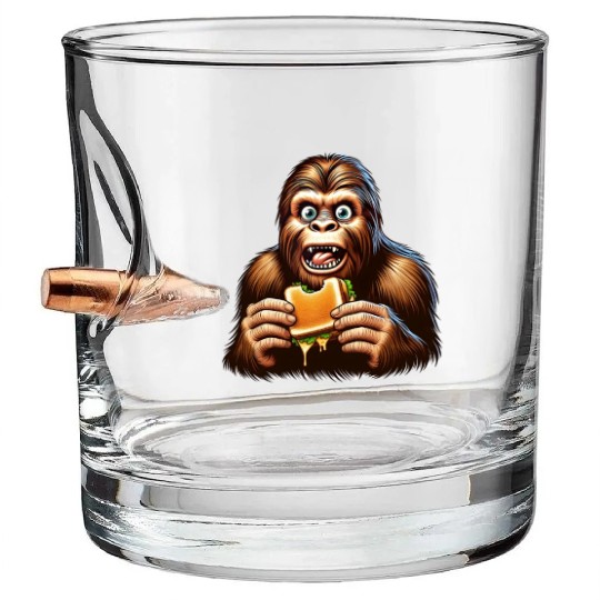 Bigfoot Discovers Grilled Cheese Sandwich Bullet Whiskey Glasses
