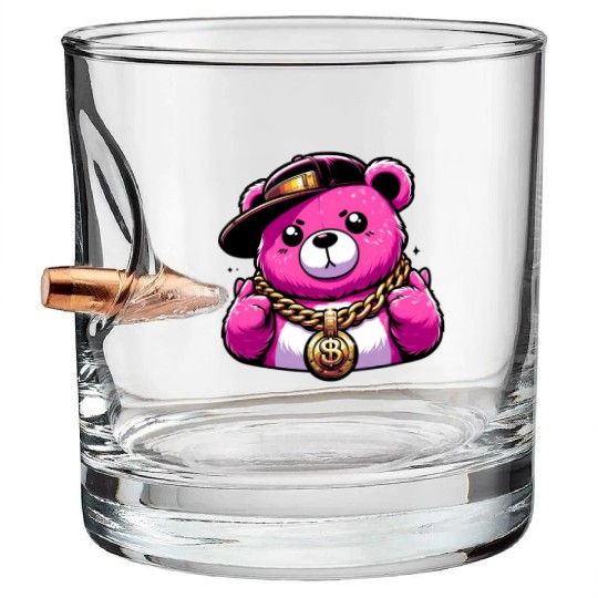 Hip-Hop Honeys: Bling Bear Edition Bullet Whiskey Glasses