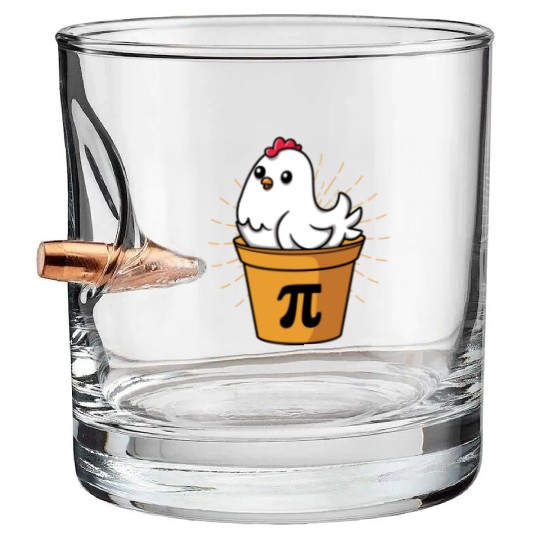 Chicken Pot Pie Funny Pi Day Math Equations Bullet Whiskey Glasses