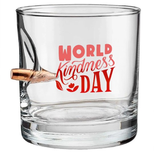 world kindness day Bullet Whiskey Glasses
