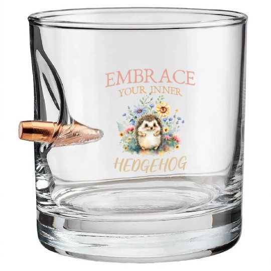 Embrace your inner hedgehog Cute Hedgehog Animal Bullet Whiskey Glasses