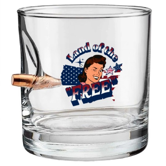 Land of the "Free" Bullet Whiskey Glasses