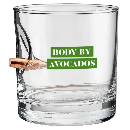Body by Avocados Avocado Gym Bullet Whiskey Glasses
