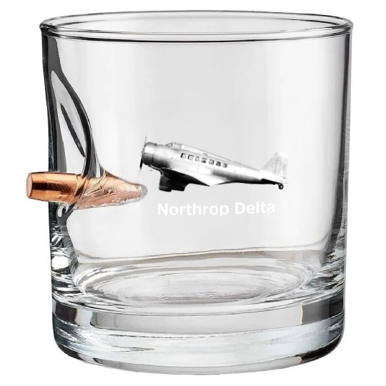 Northrop Delta Aircraft Bullet Whiskey Glasses