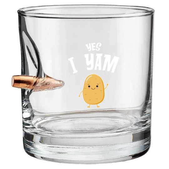 My Sweet Potato, Yes I yam Bullet Whiskey Glasses