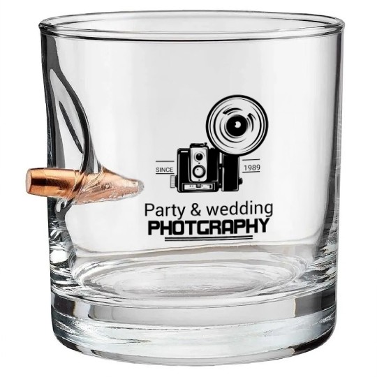 Party & wedding photography Bullet Whiskey Glasses