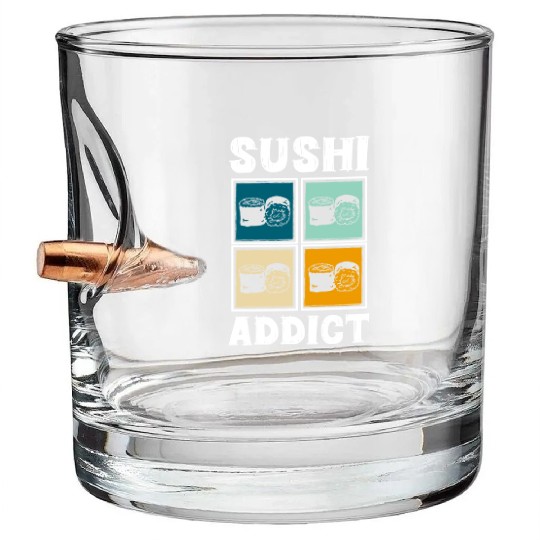 Sushi Delicious Kawaii Cuisine Bullet Whiskey Glasses