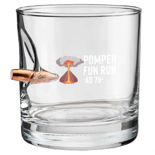 Pompeii Fun Run Italian Volcano Geeks Bullet Whiskey Glasses
