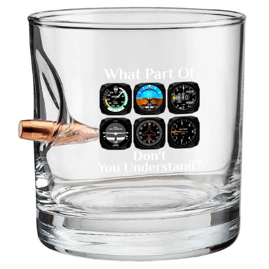 Funny Pilot Art Men Women Aviation Airline Pilot I Bullet Whiskey Glasses