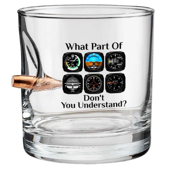 Funny Pilot Art Men Women Aviation Airline Pilot I Bullet Whiskey Glasses