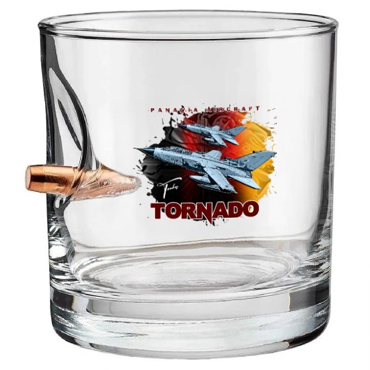 Panavia Tornado European Fighterjet Military Aircr Bullet Whiskey Glasses