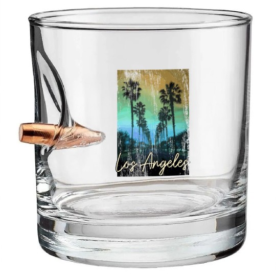 Los Angeles California LA Gift Bullet Whiskey Glasses