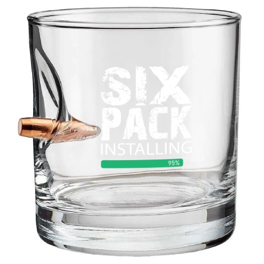 Six Pack Installing Bullet Whiskey Glasses Gym Workout Body Fit