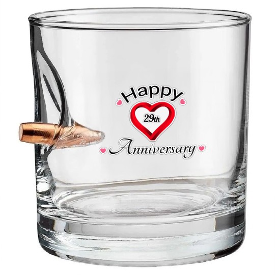anniversary 29th Bullet Whiskey Glasses