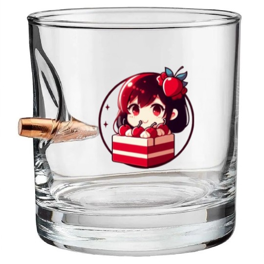 Red Velvet Cake Bullet Whiskey Glasses