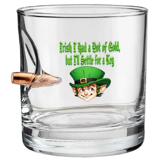 Irish I Had a Pot of Gold Bullet Whiskey Glasses