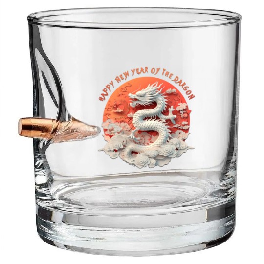 Fantasy Dragon: Happy New Year of the Dragon! Bullet Whiskey Glasses
