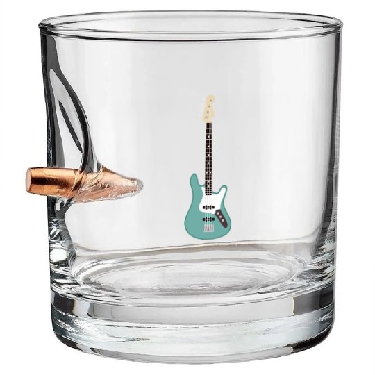 Seafoam Green Bass Bullet Whiskey Glasses