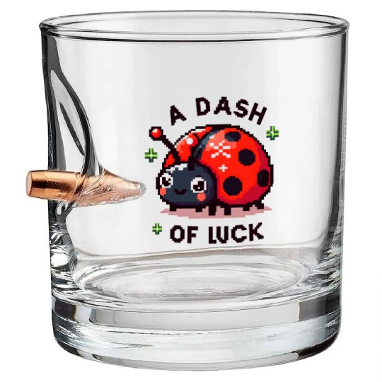 Ladybug: A dash of luck Bullet Whiskey Glasses