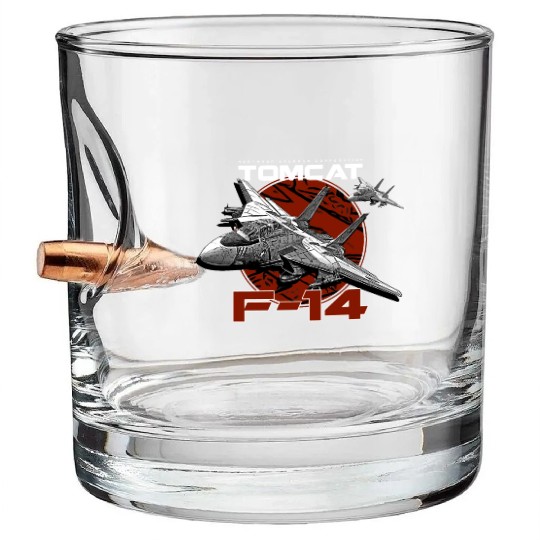 F-14 Tomcat Fighterjet Bullet Whiskey Glasses