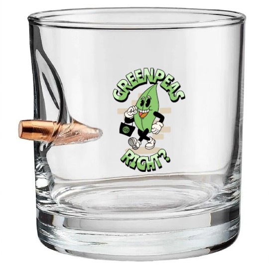 Groovy vegetable greenpeas Bullet Whiskey Glasses