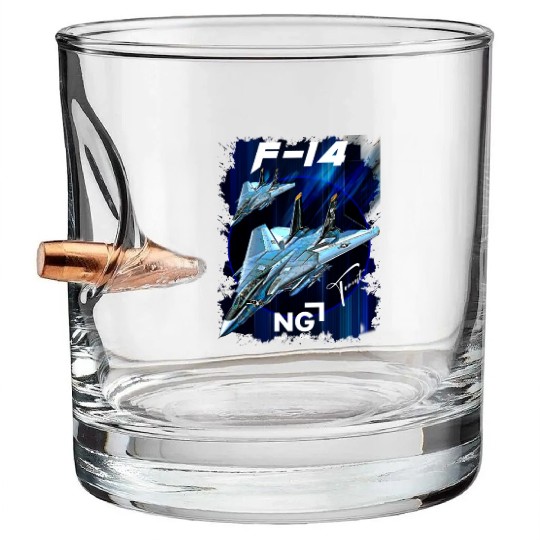 F-14 Tomcat Fighterjet Bullet Whiskey Glasses