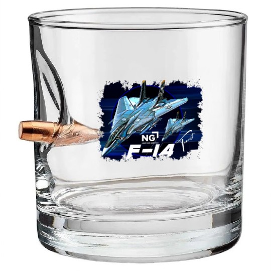 F-14 Tomcat Fighterjet Bullet Whiskey Glasses