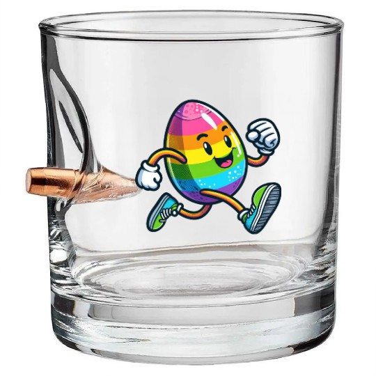 Easter Egg Marathon Jogging Running Fitness Bullet Whiskey Glasses