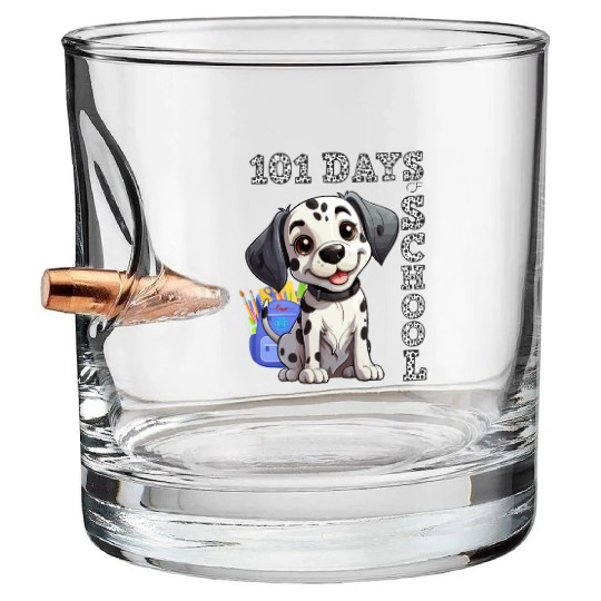 Dabbing Dog's 101 School Days: A Spotty Comedy! Bullet Whiskey Glasses