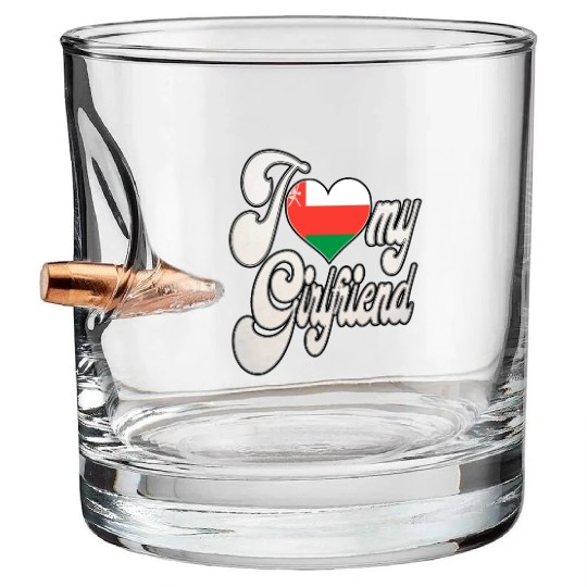 OmanI Love My Omani Girlfriend Bullet Whiskey Glasses