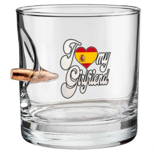 SpainI Love My Spaniard Girlfriend Bullet Whiskey Glasses