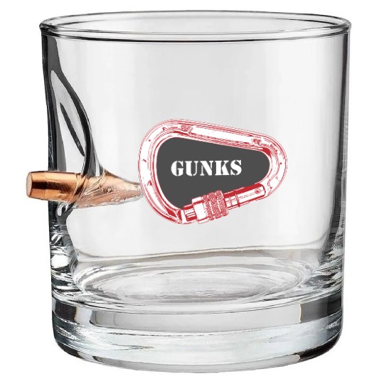 Gunks Rock Climbing Carabiner Bullet Whiskey Glasses