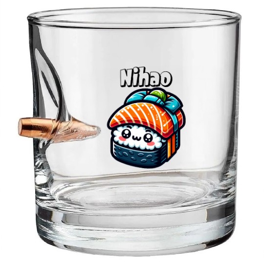 Adorable and Cute Japanese Sushi Deisgn Bullet Whiskey Glasses