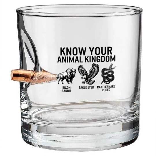 Animal Bullet Whiskey Glasses, Know Your Animal Kingdom Bison