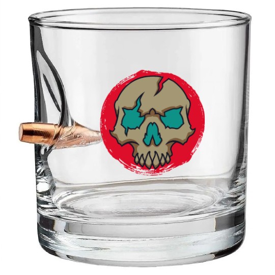 Animal crossing skull Bullet Whiskey Glasses