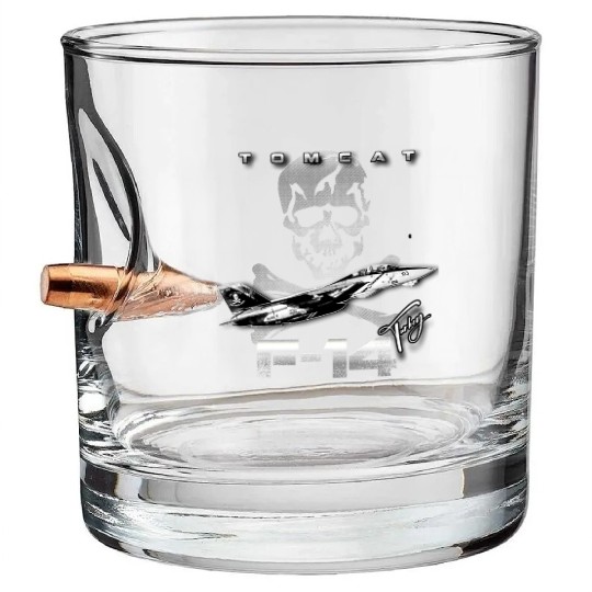 F-14 Tomcat Fighterjet Bullet Whiskey Glasses