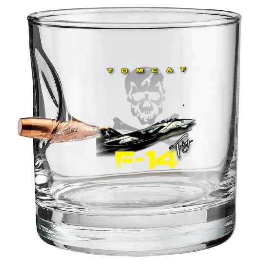 F-14 Tomcat Fighterjet Bullet Whiskey Glasses