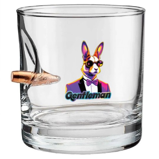 Pop Art Playboy Rabbit Gentleman Cyberpunk Bunny Bullet Whiskey Glasses