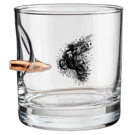 Motorcycle Racing Slippery Floor Splash Jump Bullet Whiskey Glasses